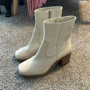 Seychelles Cream Leather Boots